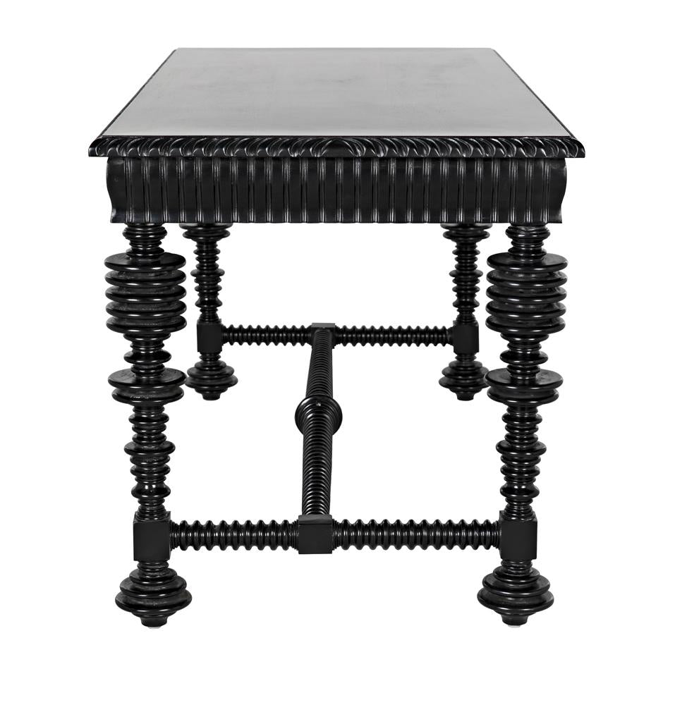 NOIR Portuguese Desk Small Hand Rubbed Black