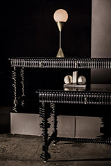 NOIR Portuguese Desk Small Hand Rubbed Black
