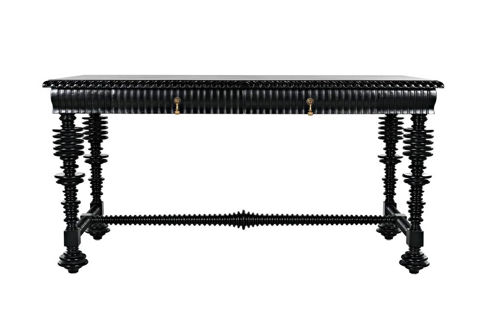 NOIR Portuguese Desk Small Hand Rubbed Black