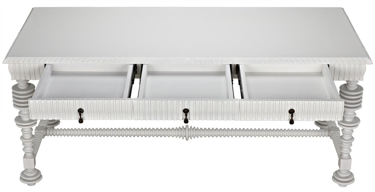 NOIR Portuguese Desk Small Solid White