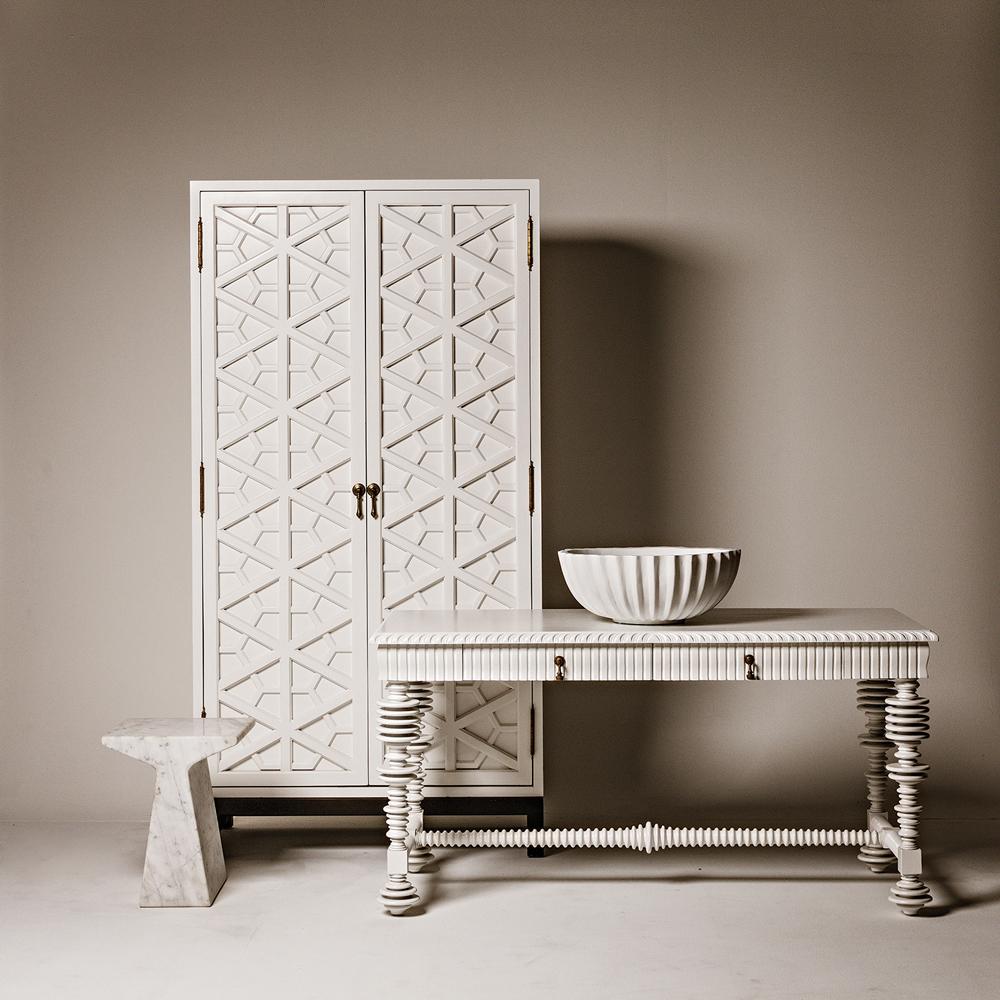 NOIR Portuguese Desk Small Solid White