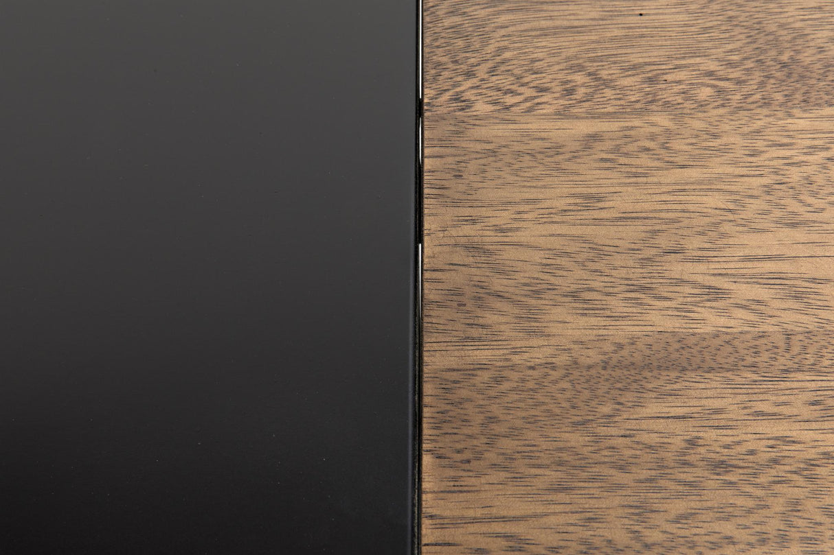 NOIR Algeron Desk with Black Steel