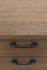 NOIR Algeron Desk with Black Steel