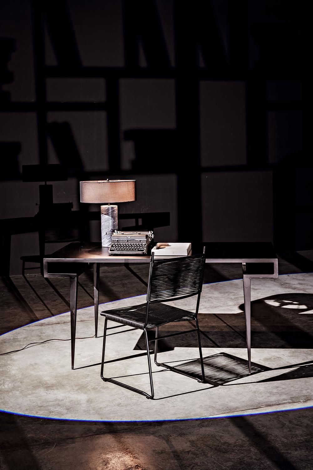 NOIR Stiletto Desk Black Steel