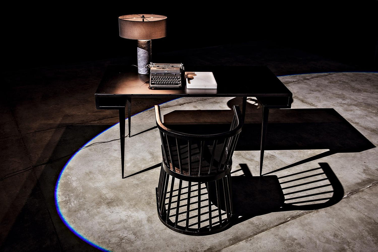 NOIR Stiletto Desk Black Steel