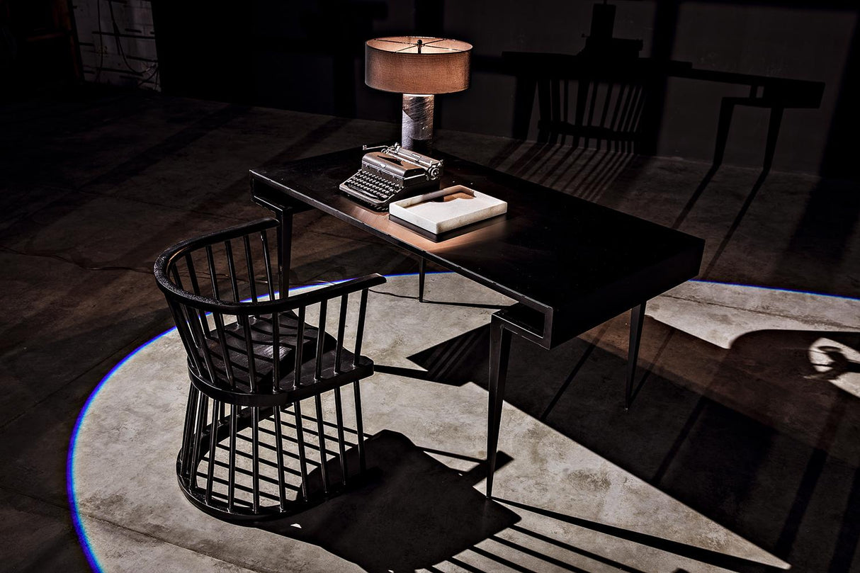 NOIR Stiletto Desk Black Steel