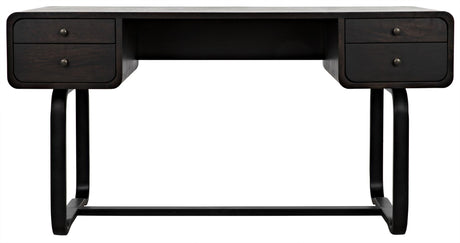 NOIR Voltes Desk Ebony Walnut with Black Steel