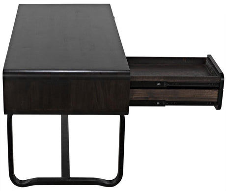 NOIR Voltes Desk Ebony Walnut with Black Iron