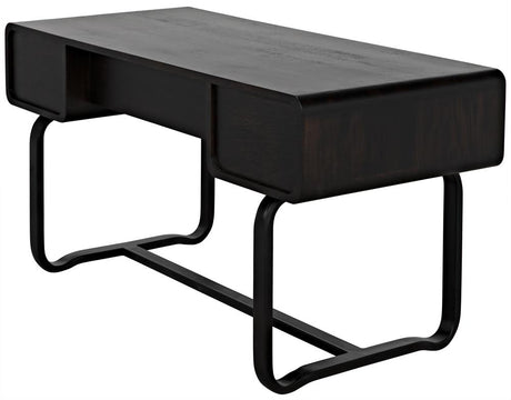 NOIR Voltes Desk Ebony Walnut with Black Iron