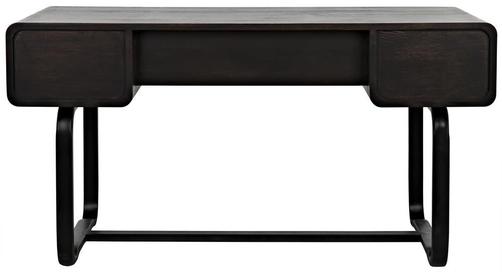 NOIR Voltes Desk Ebony Walnut with Black Iron