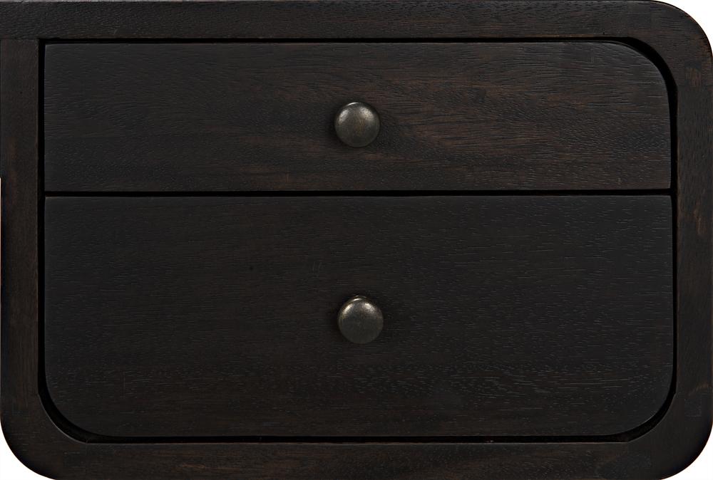 NOIR Voltes Desk Ebony Walnut with Black Iron