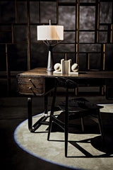 NOIR Voltes Desk Ebony Walnut with Black Iron