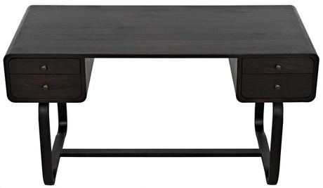 NOIR Voltes Desk Ebony Walnut with Black Iron
