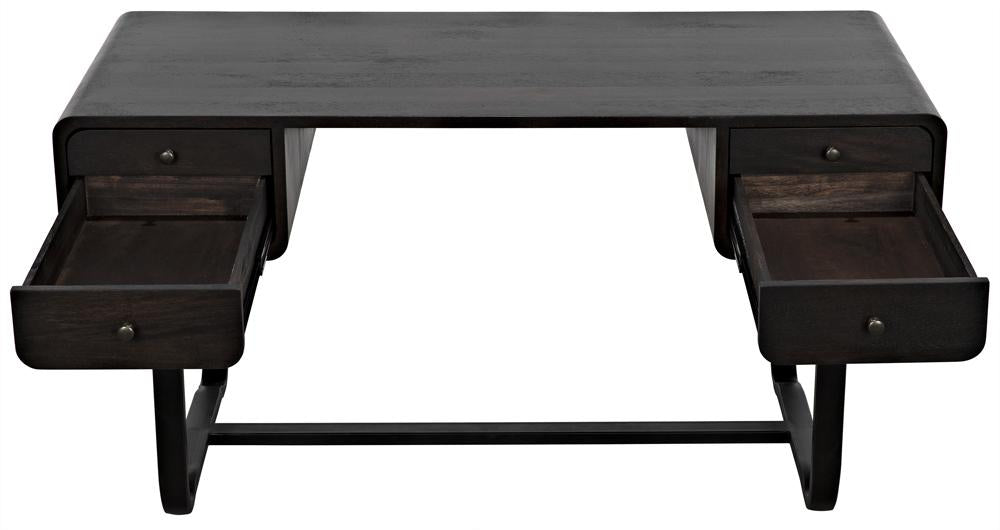 NOIR Voltes Desk Ebony Walnut with Black Iron