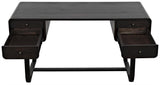 NOIR Voltes Desk Ebony Walnut with Black Iron