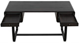 NOIR Voltes Desk Ebony Walnut with Black Iron