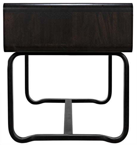 NOIR Voltes Desk Ebony Walnut with Black Iron