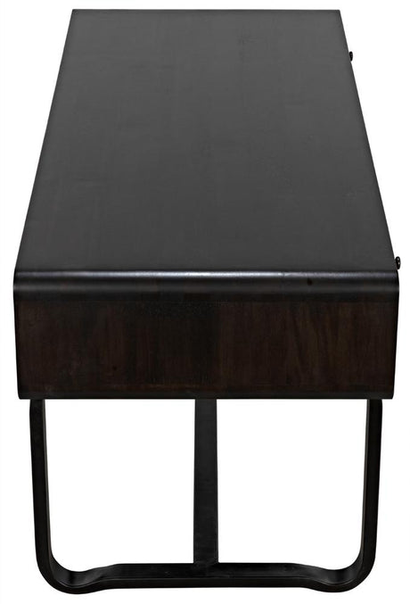 NOIR Voltes Desk Ebony Walnut with Black Iron
