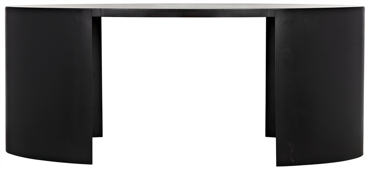 NOIR Marigold Desk Ebony Walnut with Black Steel