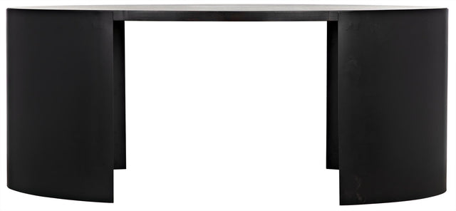 NOIR Marigold Desk Ebony Walnut with Black Steel
