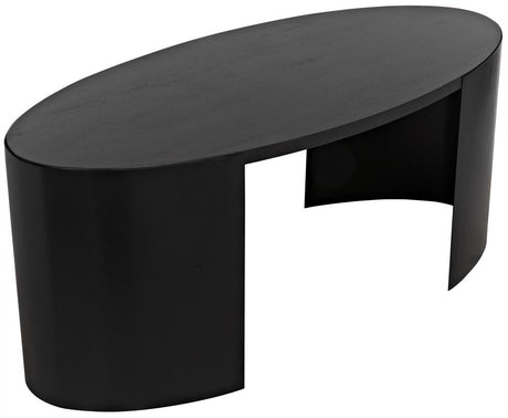 NOIR Marigold Desk Ebony Walnut with Black Iron