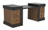 NOIR Bentley Desk Dark/Ebony Walnut