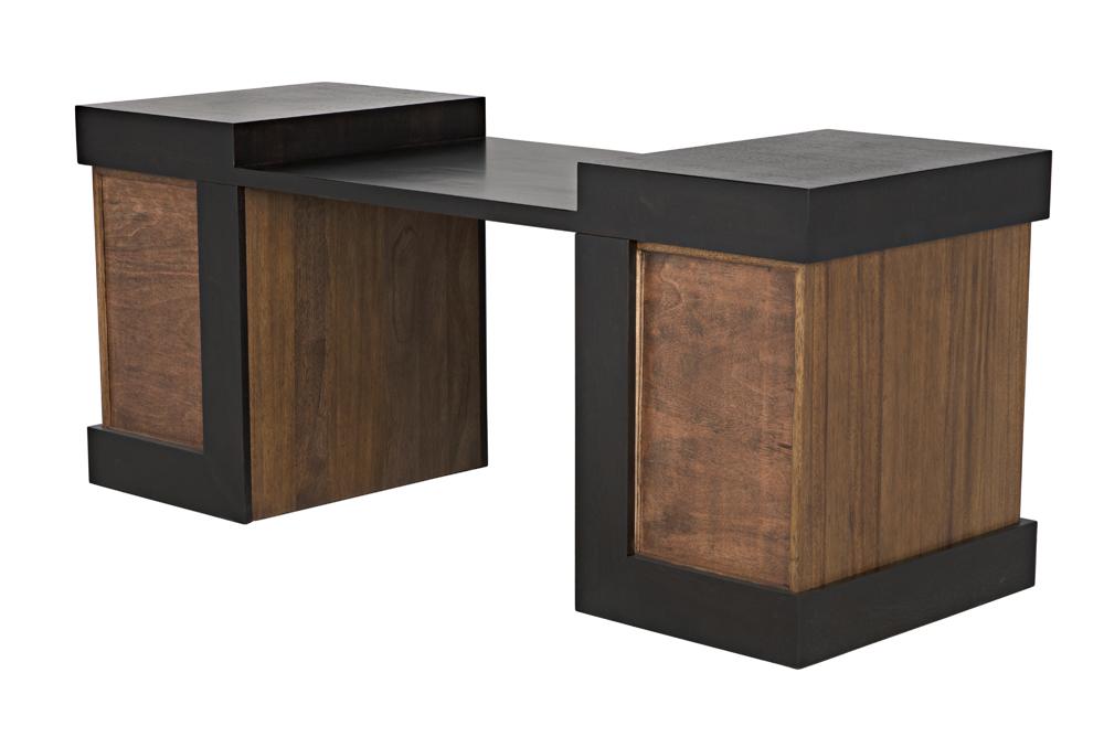 NOIR Bentley Desk Dark/Ebony Walnut