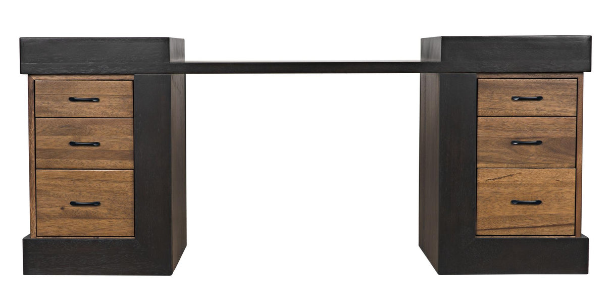 NOIR Bentley Desk Dark/Ebony Walnut