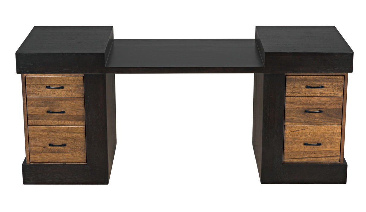 NOIR Bentley Desk Dark/Ebony Walnut
