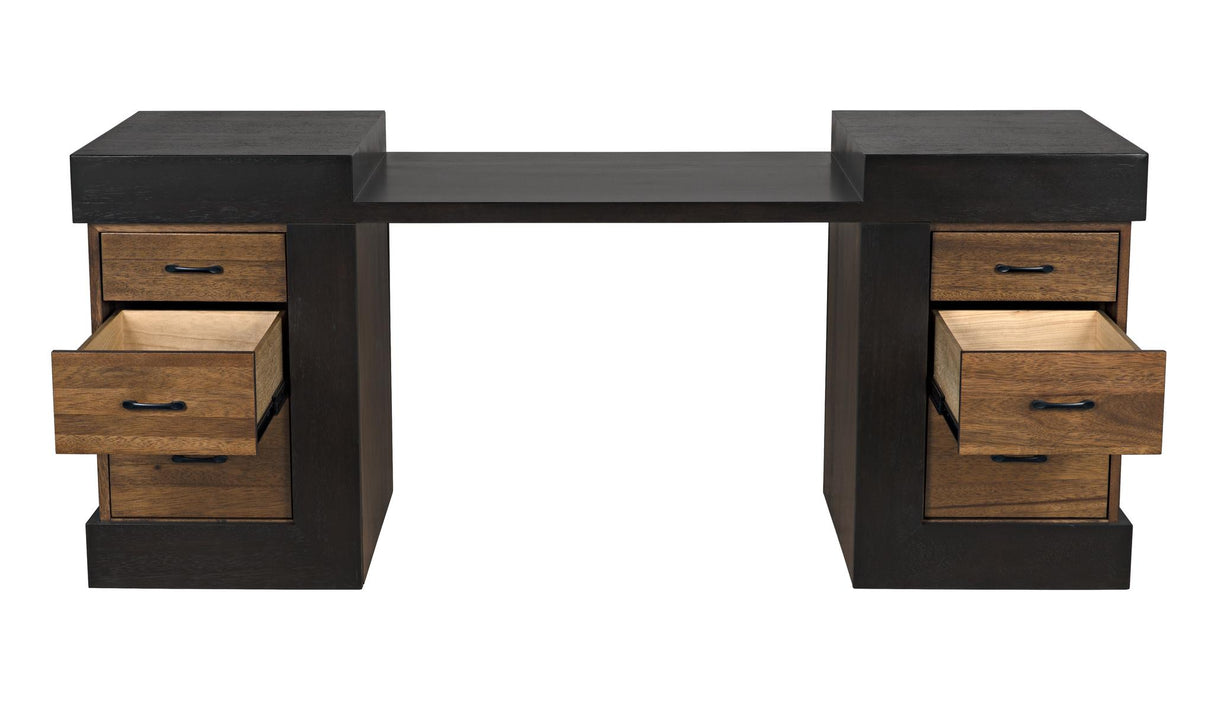 NOIR Bentley Desk Dark/Ebony Walnut