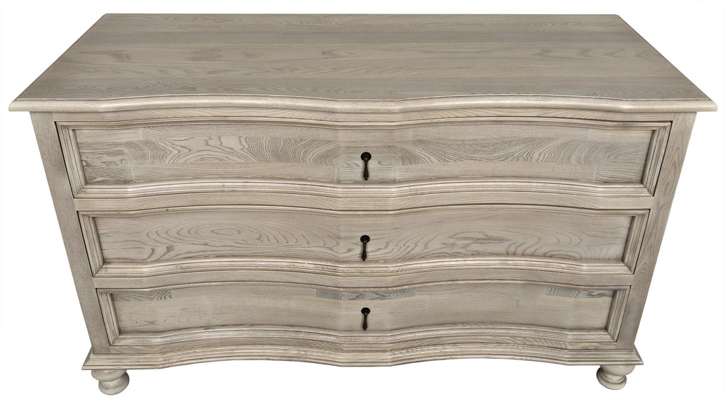 NOIR Curved Front 3 Drawer Chest