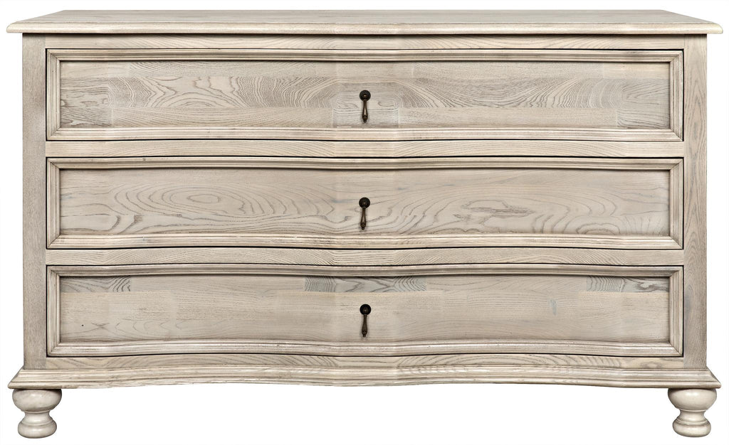 NOIR Curved Front 3 Drawer Chest