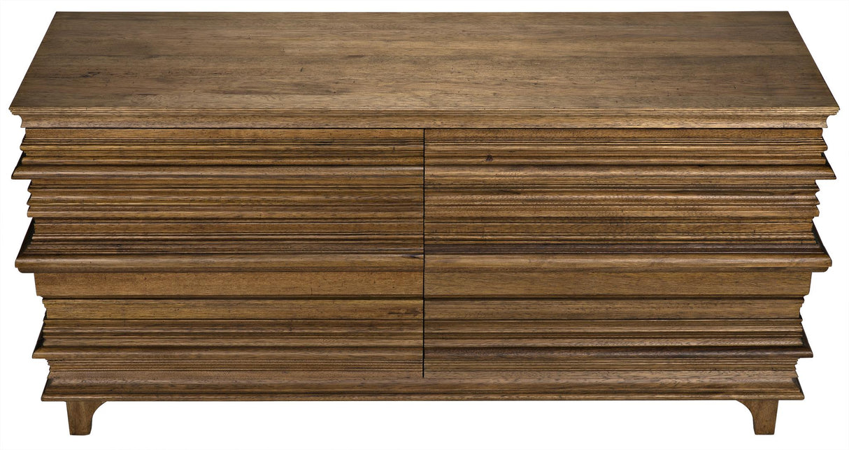 NOIR Bernard 6 Drawer Dark Walnut