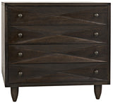 NOIR Diamond Chest Ebony Walnut