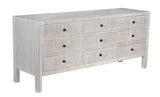 NOIR Conrad 9 Drawer Dresser White Wash