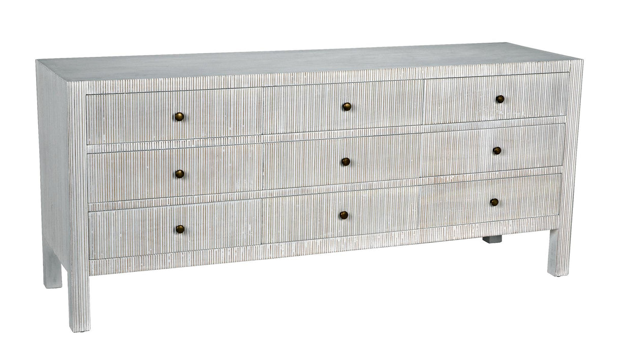 NOIR Conrad 9 Drawer Dresser White Wash