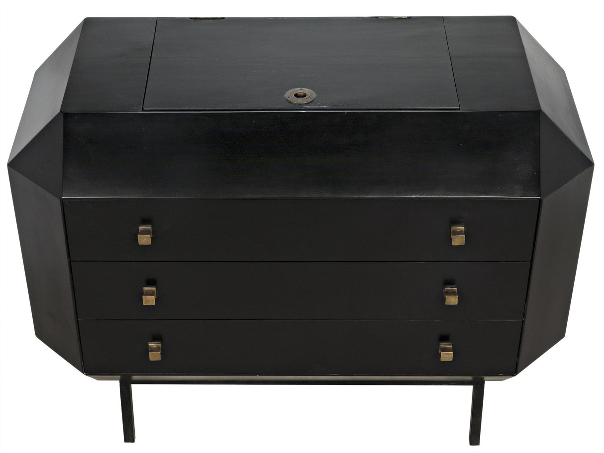 Noir GDRE224HB Rhiana Hand Rubbed Black Dresser Noir GDRE224HB Rhiana Hand Rubbed Black Dresser