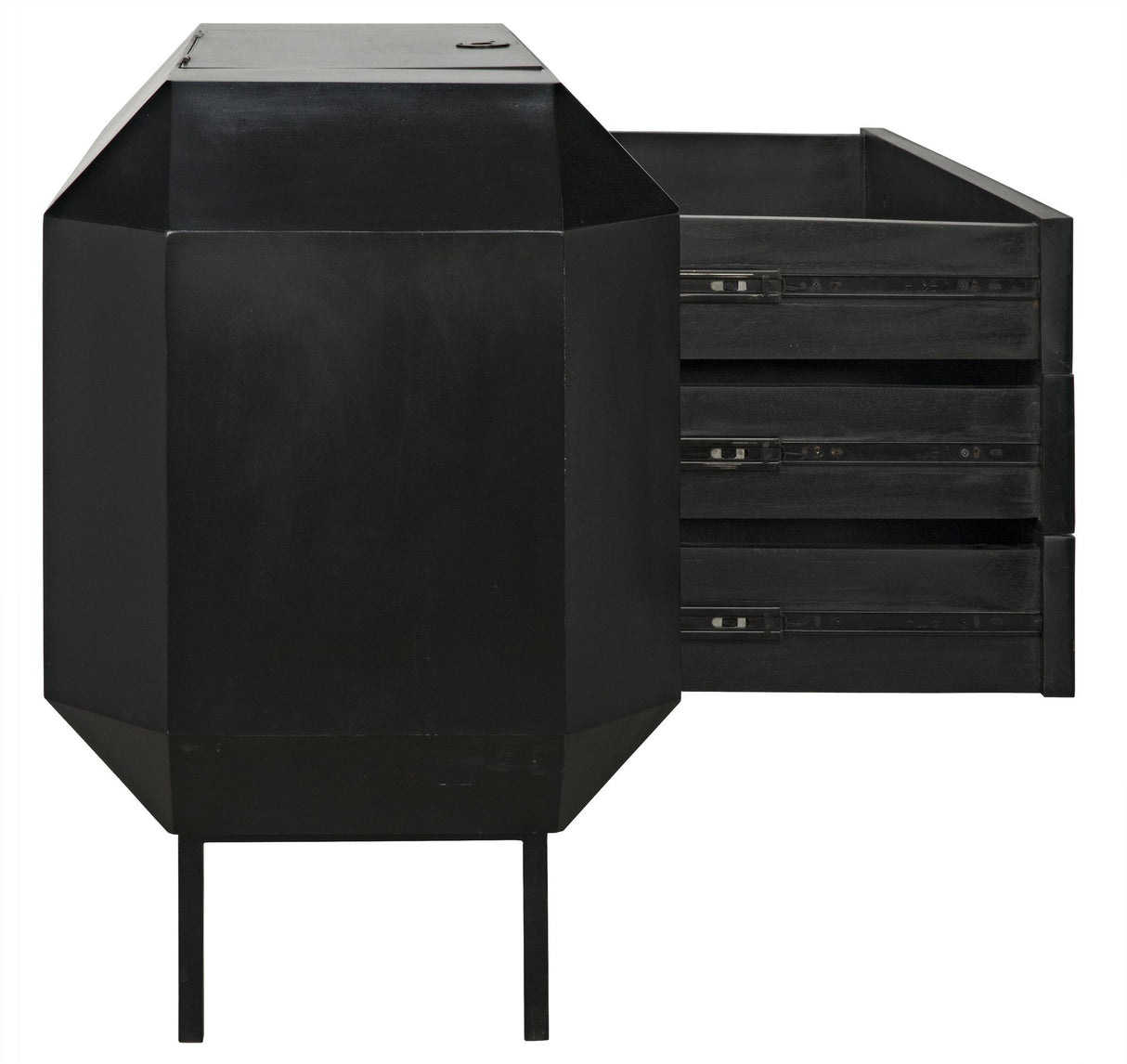 NOIR Rhiana Dresser Hand Rubbed Black