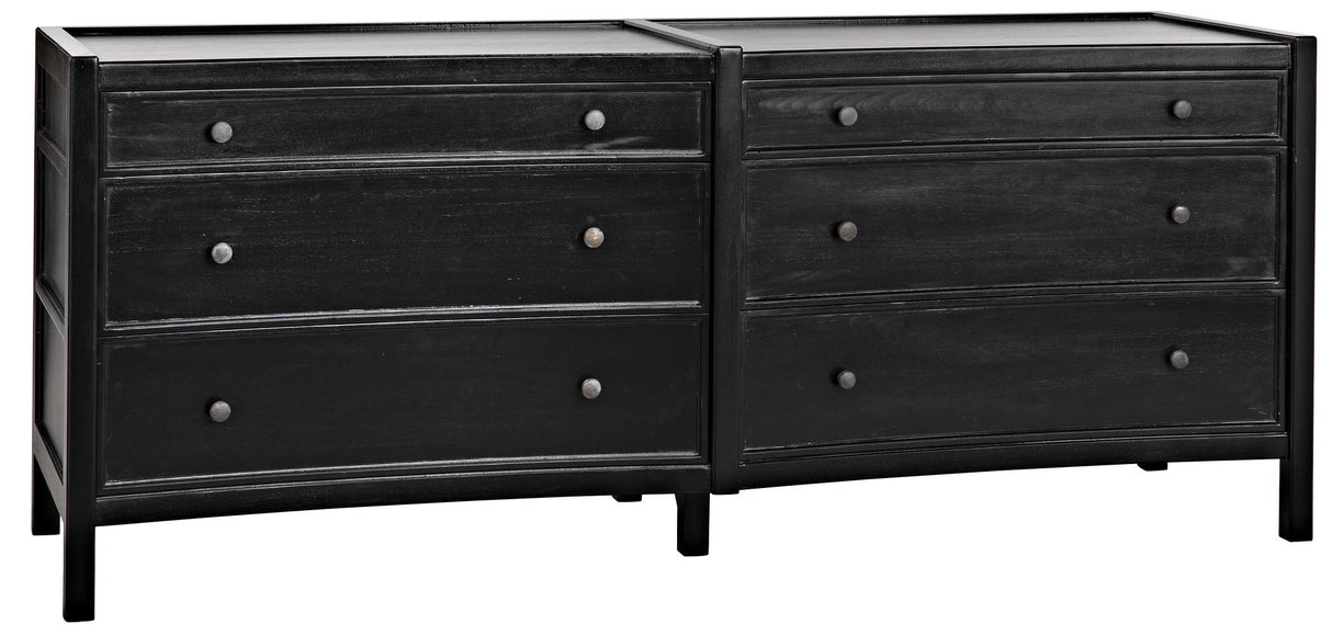 Noir Hampton 6 Drawer Dresser Hand Rubbed Black – DecoratorsBest