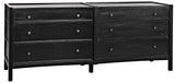 NOIR Hampton 6 Drawer Dreser Hand Rubbed Black