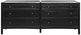 NOIR Hampton 6 Drawer Dreser Hand Rubbed Black