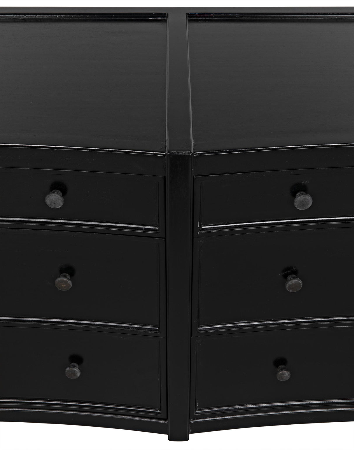 NOIR Hampton 6 Drawer Dreser Hand Rubbed Black