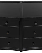 NOIR Hampton 6 Drawer Dreser Hand Rubbed Black