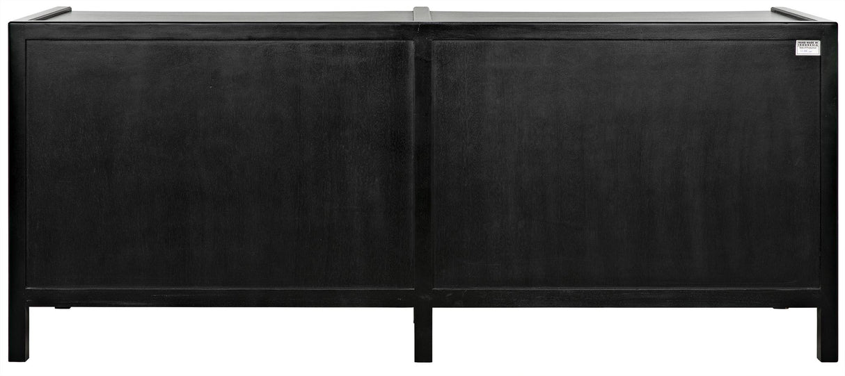 NOIR Hampton 6 Drawer Dreser Hand Rubbed Black