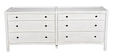 NOIR Hampton 6 Drawer Dresser White Wash