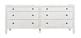 NOIR Hampton 6 Drawer Dresser White Wash