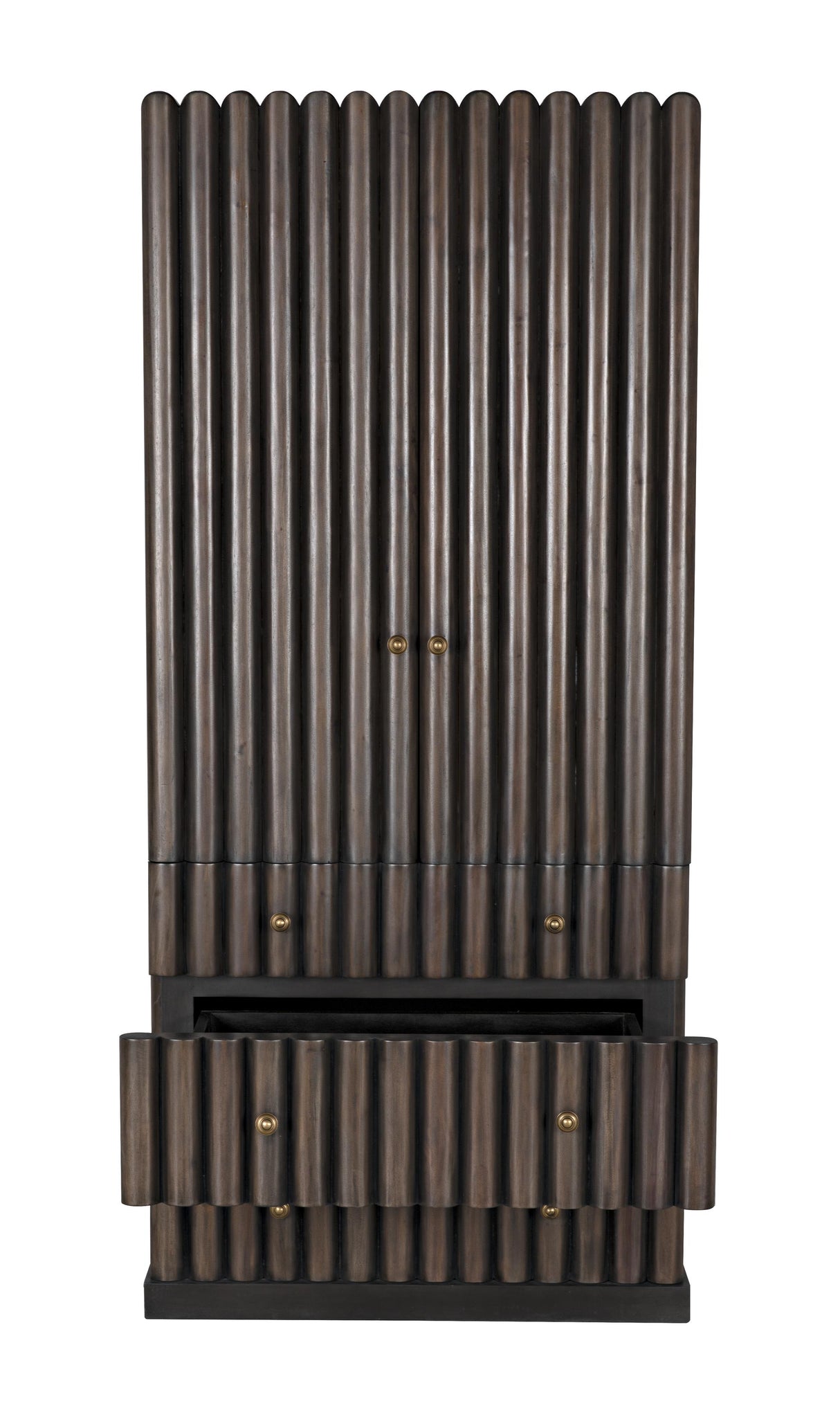 NOIR Amunet Hutch Pale Rubbed with Light Brown Trim