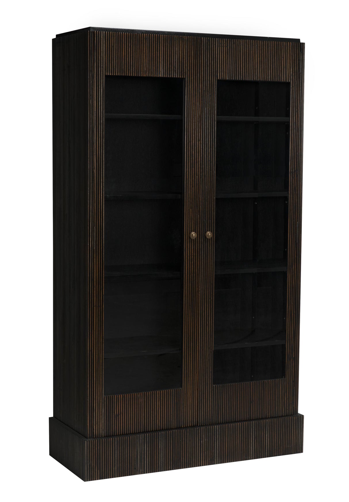 NOIR Noho Hutch Hand Rubbed Black with Light Brown Trim