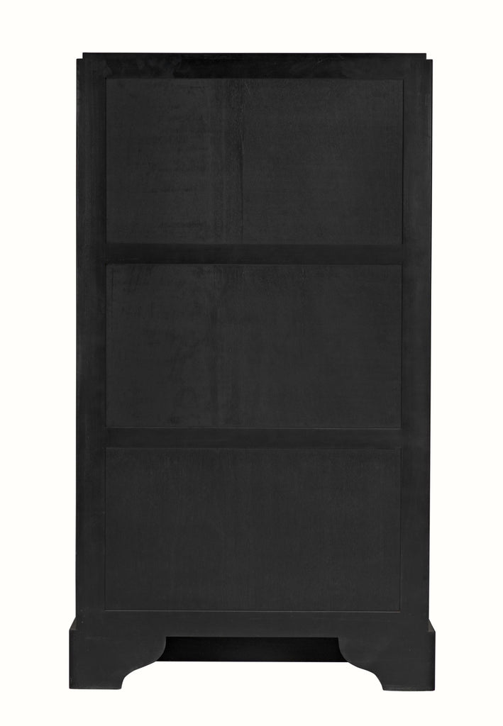 NOIR Noho Hutch Hand Rubbed Black with Light Brown Trim