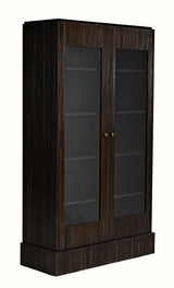 NOIR Noho Hutch Hand Rubbed Black with Light Brown Trim